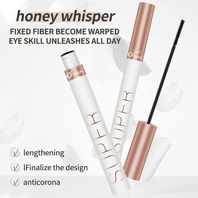O'CHEAL Mascara Volume and Length, Waterproof Black Natural Thrive Mascara Liquid Lash Extensions Eye Makeup, Defining, Curling, Long Lasting, Smudge Proof, Hypoallergenic Eyelashes Cosmetics