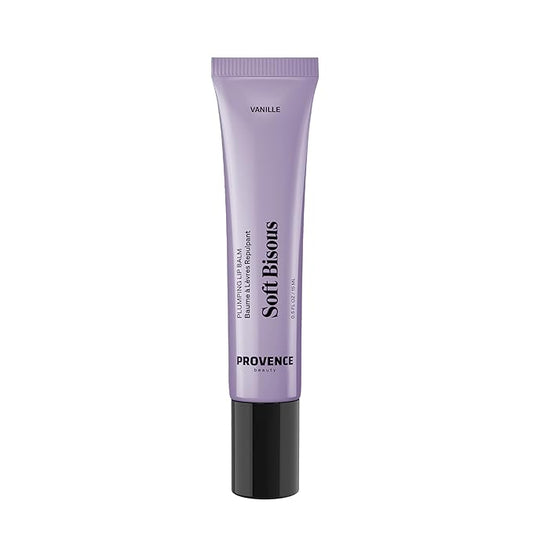 Provence Beauty Soft Bisous Plumping Lip Balm – Hydrating Lip Care Treatment with Tripeptide-1, Hyaluronic Acid & Shea Butter – Anti-Aging Lip Balm that Smooths, Softens & Plumps Dry Lips – 0.5 fl oz