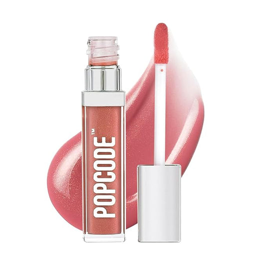 Lip Plumper Gloss, Tinted Nourishing Lip Filler with Peptides, Vitamin E, Moisturizing Plumping Lip Gloss Plumper for Fuller-Looking Lips (#002 DREAMY BERRY)