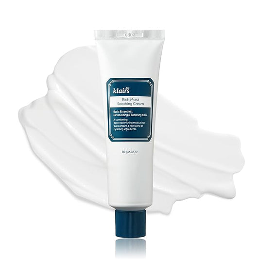 DearKlairs Rich Moist Soothing Cream | Moisturizer for Barrier Repair, Sensitive Skin, Hypoallergenic, Centella Asiatica, Ceramide, Non-Sticky Texture, Korean Face Care 2.82 Fl Oz