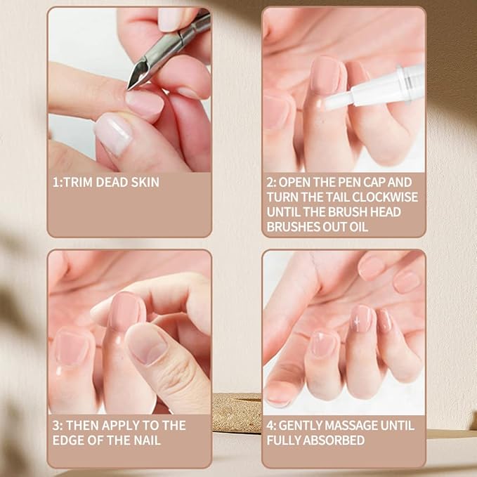 SULLMAR 8Pcs Nail Cuticle Oils Nail Nutrition Oil Pen Nail Nourishment Pens 8 Smell Cuticle Nourish Skin Nail Care (8pcs)