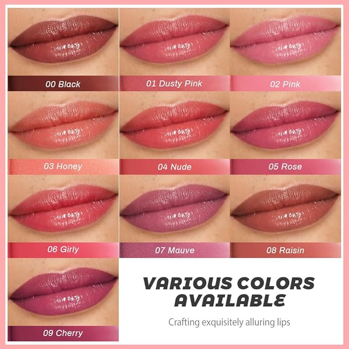 Kaely Dusty Pink Honey Lipstick Tinted Lip Balm, Hydrating Shine Lipstick for Women Dry Lips, Moisturizing Nourishing Glossy Lip Gloss Stain Makeup, Sheer Lightweight, Vegan & Cruelty-Free, 01