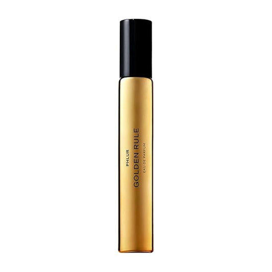 PHLUR Golden Rule Eau de Parfum - Travel Size Perfume Fragrance - Fruity Floral Perfume with Mandarin, Pink Pepper, Pear, Jasmine, Coconut Milk, Sandalwood & Vanilla Cream (9.5mL)