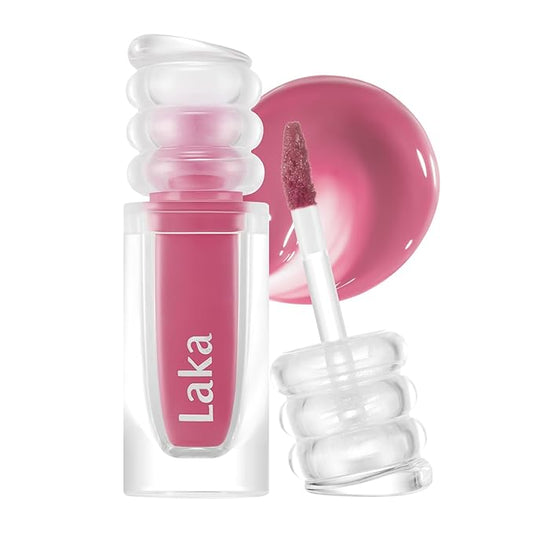 Laka Maxi Glayer Tint 3.8g/0.13oz, Glass Layer of Gloss, Ultra Glow & Vivid Layerable Pigments, High Shine Lip Oil, K-Beauty (#608 Whisper)