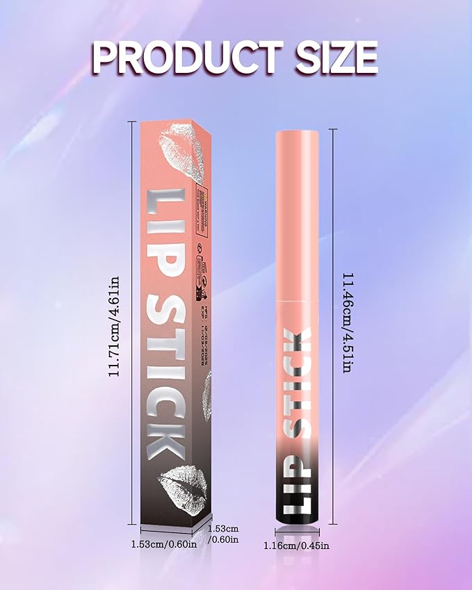 Matte Lipstick, Velvet Rose Nude Lip Stick Crayon Pencil, Waterproof Long Wear Lipstick 24 Hour High Pigmented, Smudge-proof Non-stick Hydrating Natural Lipgloss Christmas Makeup gift for Women-02