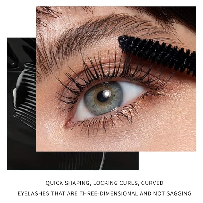 Black and White Waterproof Mascara, 1 Mascara with 2 Colors, Long Lasting, No Smudge,Volume and Length