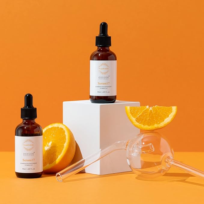 OxygenCeuticals Serum 17 – Pure Vitamin C 17% + Vitamin E Antioxidant Brightening Serum, High Potency Formula for Dark Spots, Uneven Tone & Radiance Boost. 1.69 fl.oz (50ml)