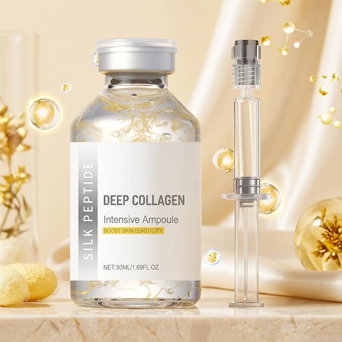 Silk Peptide Intensive Lifting Ampoule, Korean Anti-Aging Facial Essence for Firming, Hydration & Skin Elasticity – Valentine’s Day Gift for Women, 50ml (1 Ampoule)