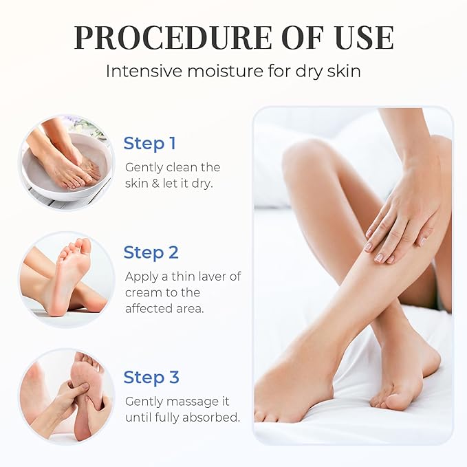 Hydrating and Anti-Cracking Foot Cream, 2025 Moisturising and Relieves Cracking and Dryness Foot Cream, Hand and Foot Repair Cream for Women & Men Callused, Feet, Knee, Elbow, Hand (White-1PC, #01)