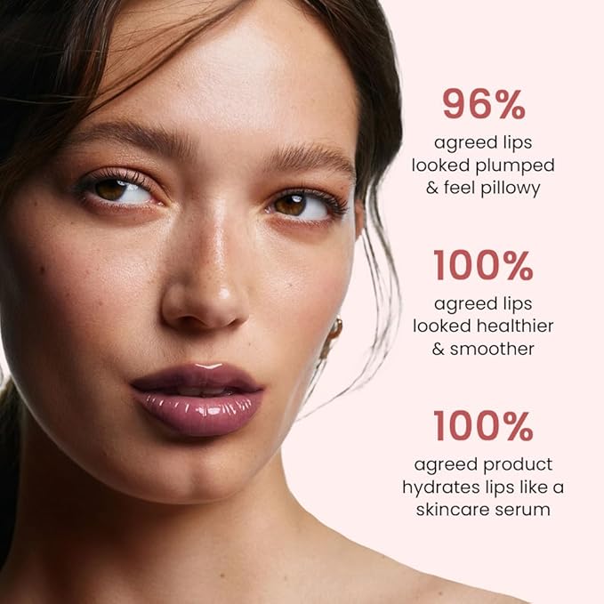 Lip Tinted Glowy Balm Hydrating Tinted Lip Serum Lip Gloss, Ultra-Hydrating Natural Vegan Lip Balm, Sheer-Tinted Shine & Hydration, Soothes & Softens Dry Lips Skincare (Plum)