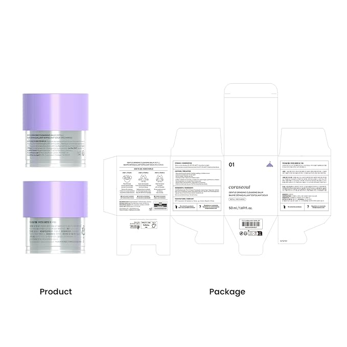 caraseoul Cleansing Balm Refill [50ml / 1.69 fl.oz], Korean Makeup Remover in Eco-Friendly Refill Container