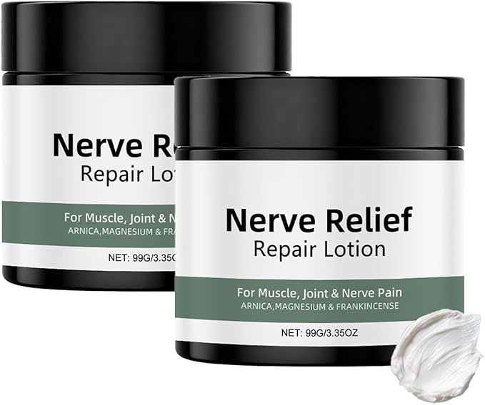 2 Pcs Alcura Nerve Cream, Neuropathy Lotion with Arnica Magnesium for Body Joint, Knee, Lumbar, Neck, Hand and Foot Alcura Relief Cream.