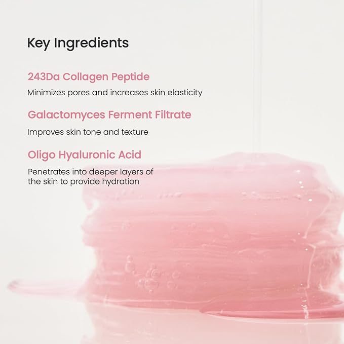 Biodance Collagen Gel Toner Pads, Pore Minimizer for Face, Improving Elasticity, Plumping Toner Pads for Sensitive Skin, Korean Skincare, Stocking Stuffers for Teen Girlsㅣ4.93 fl.oz.(140g)*60Pads