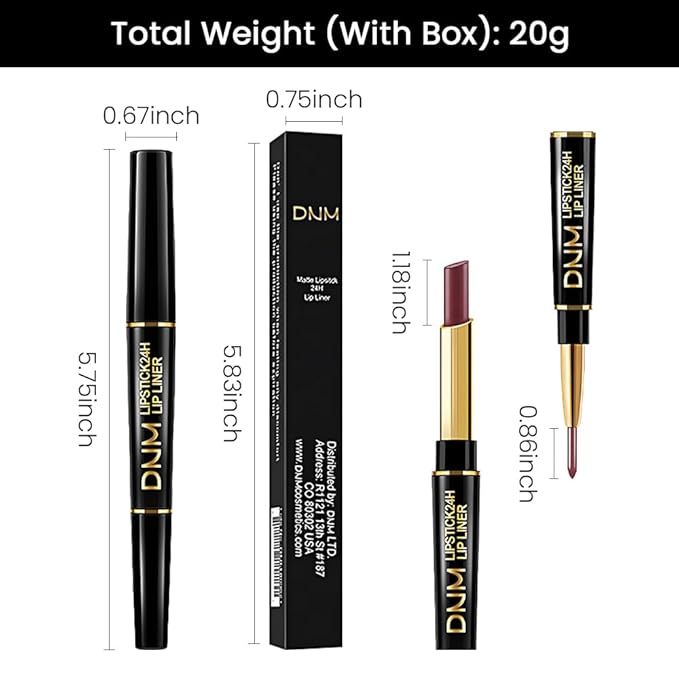 evpct 1Pcs Matte Lip Liner and Lipstick Combo Set Kit for Women, Magic Neutral Lipsticks 24 Hours Original Lipstick and Lips Liner Pencil Stain Gloss Makeup Long Lasting Waterproof,32# MORE TRUFFLE