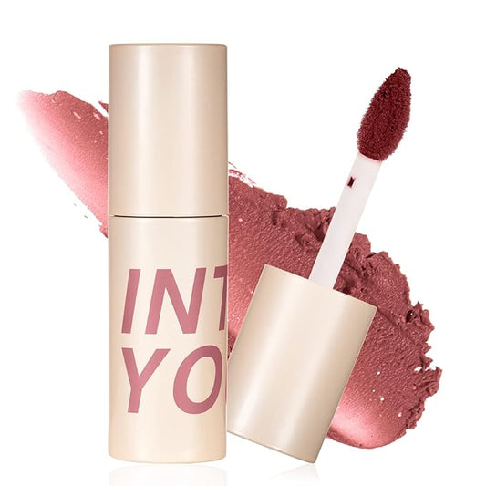 INTO YOU Matte Lipstick, Super Stay Lip Mud for Women, Lip Stain Long Lasting Waterproof, Lip Color Soft Lightweight, Smooth Lip Clay Mousse, Dual-Use For Lips And Cheek, Nude Lipstick (C5)