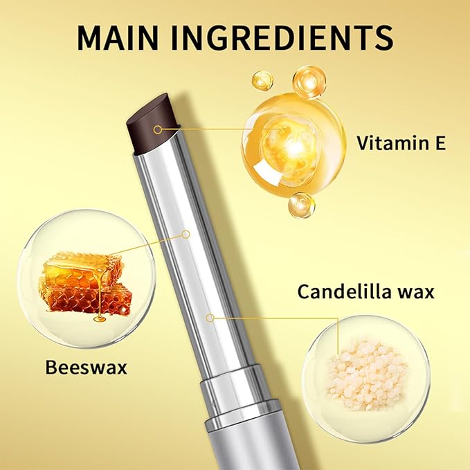 Honey Lipstick Tinted Lip balm, Hydrating Nourishing Sheer Formula Lipstick, Natural Glossy Finish (2 PCS BLACK)