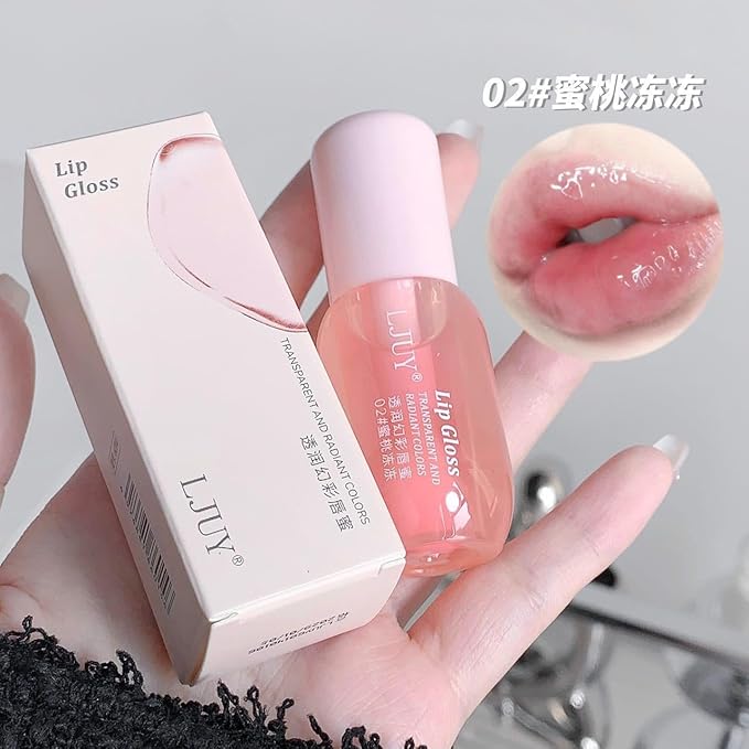 Moisturizing Lip Balm, Hydrating Glossy Lip Glaze Stick Plumping Lip Oil for Girls & Women, Fall Gift, Christmas Gift, Mother's Day Gift, Lip Stain, Skincare Moisturizer Moisture, Set of Two Colors