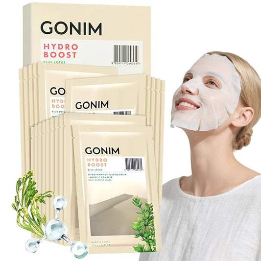 GONIM Face Mask Korean Skin Care with Hyaluronic Acid Serum, Vitamin C, Collagen Activation-Hydrating Face Masks Skincare, Anti Aging & Moisturizing Sheet Mask for All Skin Korean Face Mask 30mlx20pcs