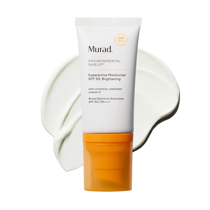 Murad Superactive Brightening Moisturizer SPF 50 - Vitamin C Packed Hydrating Ulta Sheer Facial Sunscreen W/Lipid-boosting Technology for Preventative Aging Protection from UVA/UVB (1.7 Fl Oz)