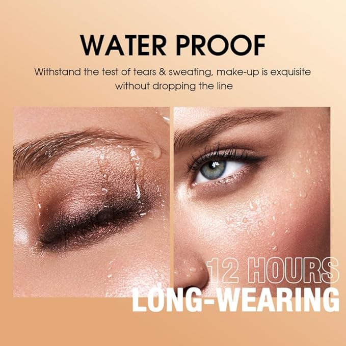 Rose Red Eyeshadow Stick Makeup, Long-Lasting Waterproof Eye Shadow Pencil, Hypoallergenic Smudge-Proof Glitter Primer Palette Shimmer Eyeliner, Easy to Blend Eye Make Up