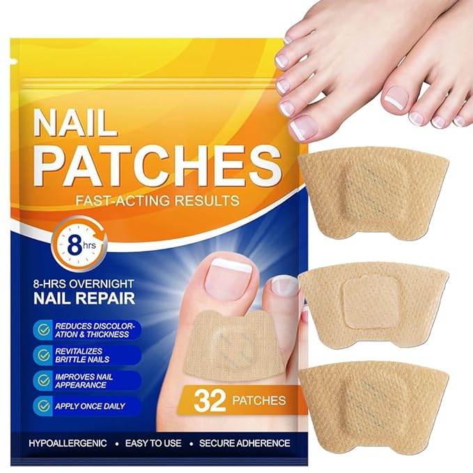 Toenail Treatment Extra Strength, 32 Pcs Nail Patches for Damaged Nails, Overnight Toenail Treatment, Nail Repair for Thick & Discolored Nails, Maintain Toenails Balance