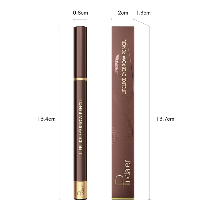 2 Pack Eyebrow Pen, Waterproof Microblading Eyebrow Pencil, 4 Tip Precise Eye Brow Makeup Pen for Women to Effortlessly Create Hair Like Natural Brows, Non Dry Out and Last All Day (Light Brown)