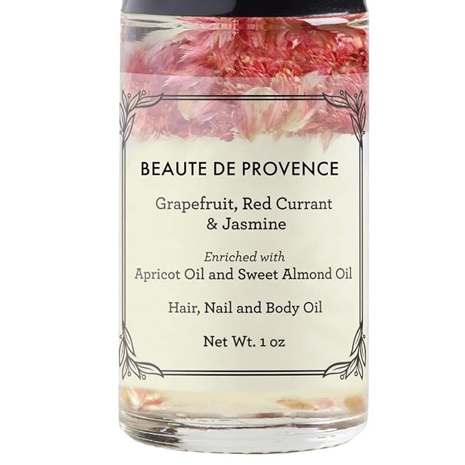 BEAUTE DE PROVENCE - Amaranth Refreshing Lightly Scented Floral Roll-On Perfume Body Oill - Body Oils for Women Perfume - Enriched w/Apricot Oil, Sweet Almond Oil, Fractionated Coconut Oil - 1 OZ