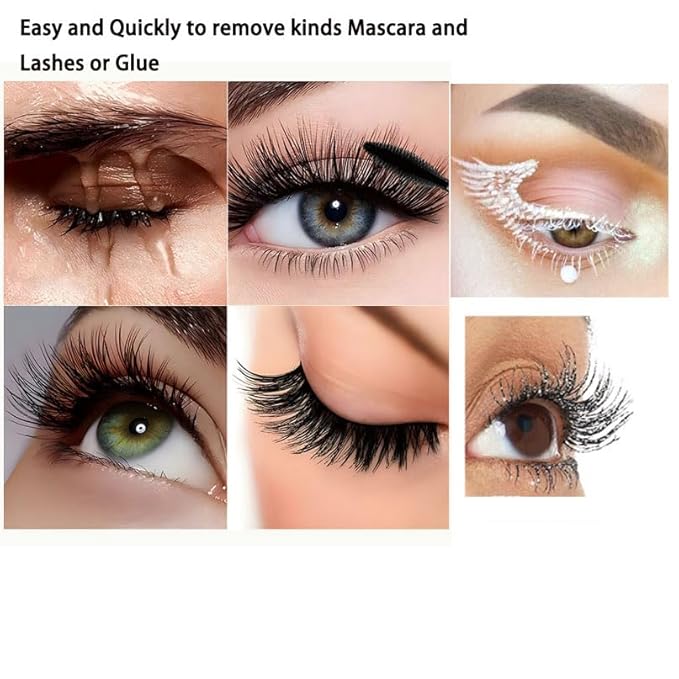 2 Pcs Lash Glue Remover for Eyelash Extension Lash Glue Cluster Falscara, Professional Eyelash Adhesive Dissolver Travel Size Toiletries Removes Stubborn Eye Makeup for Girls and Woman