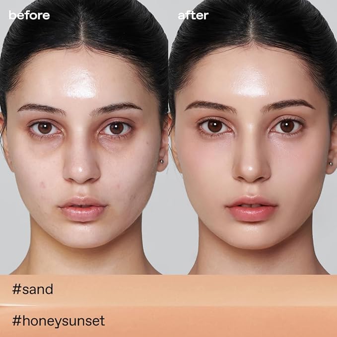 glow not dry concealer #sand #honeysunset | covers under-eye circles & blemishes | full-coverage | dual-color&use | melt-in texture | 0.4 oz | beige