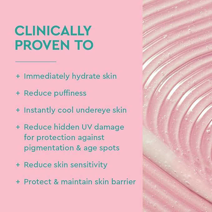 BYOMA De-Puff + Brighten Eye Gel - Lightweight Gel Eye Cream for Dark Circles, Puffiness & Wrinkles - Under Eye Cream With Hyaluronic Acid & Vitamin C - Barrier Repair Skincare - 0.68 fl. oz