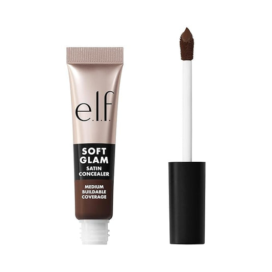 e.l.f. Soft Glam Satin Concealer, Medium Coverage For Blemishes & Under-Eye, Crease-Resistant, Long Lasting, Vegan & Cruelty-Free, 64 Rich Neutral