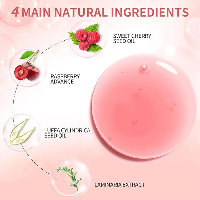 GECOMO Hydrating Lip Glow Oil, Moisturizing Lip Glow Oil, Nourishing Glossy Transparent Lip Oil, Plumping Lip Oil, Lip Balm, Non-sticky Tinted Toot Lip Balm for Lip Care (PINK) 0.2 OZ