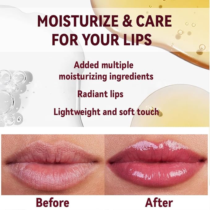 2Pc Butter Lipstick Tinted Lip Balm, Shine Moisturizing Plumper Lipstick for Women, Natural Nourishing Hydrating Lip Gloss Stain for Dry Lips, Lightweight Lip Liner Care Vegan Makeup, 02 & 03