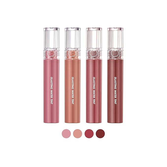 rom&nd GLASTING WATER TINT 14 Mauve Moon | Long-Lasting Glossy Lip Stain | Hydrating & Non-Sticky Liquid Lipstick for Cool Tones
