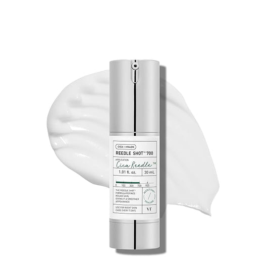 VT COSMETICS CICA Reedle Shot 700, Spicule Microneedling Serum for Pore Care&Exfoliation, Exosome&Centella Asiatica for Glass Skin, Acne&Blemish Care, Korean Liquid Skin Booster (1 Fl Oz / 30ml)