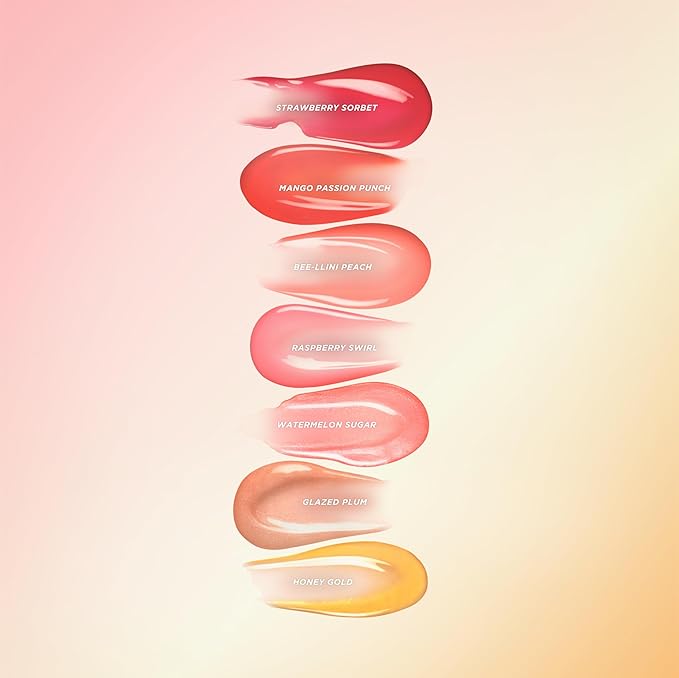 Gisou Honey Infused Hydrating Lip Oil, Nourishing Lip Moisturizer for Dry Lips (Mango Passion Punch)