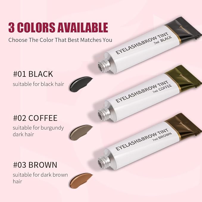5 IN 1 Eyebrow & Eyelash Makeup Kit，03 BLACK
