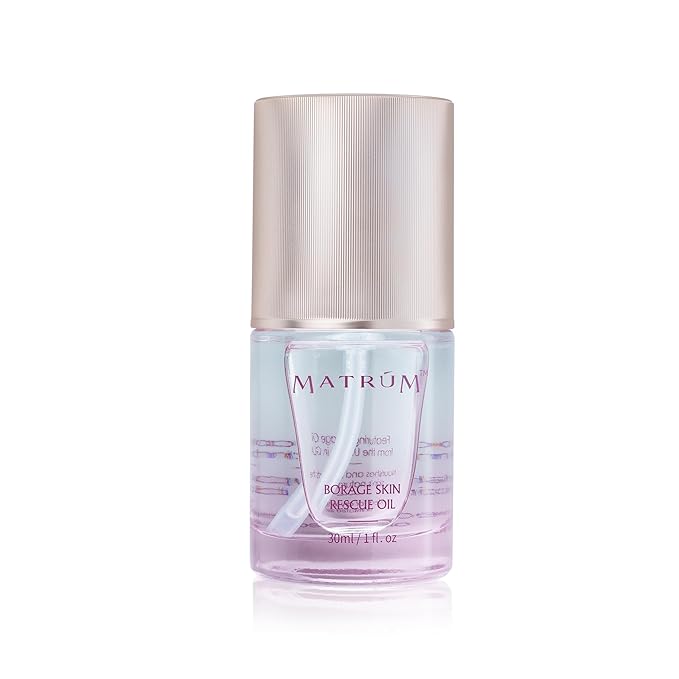 Borage Facial Oil – Vitamin E Oil for Sensitive Skin | Restores & Strengthens Skin Barrier | Soothes Redness & Hydrates | Suitable for All Skin Types | 1.0 fl oz + Travel Size