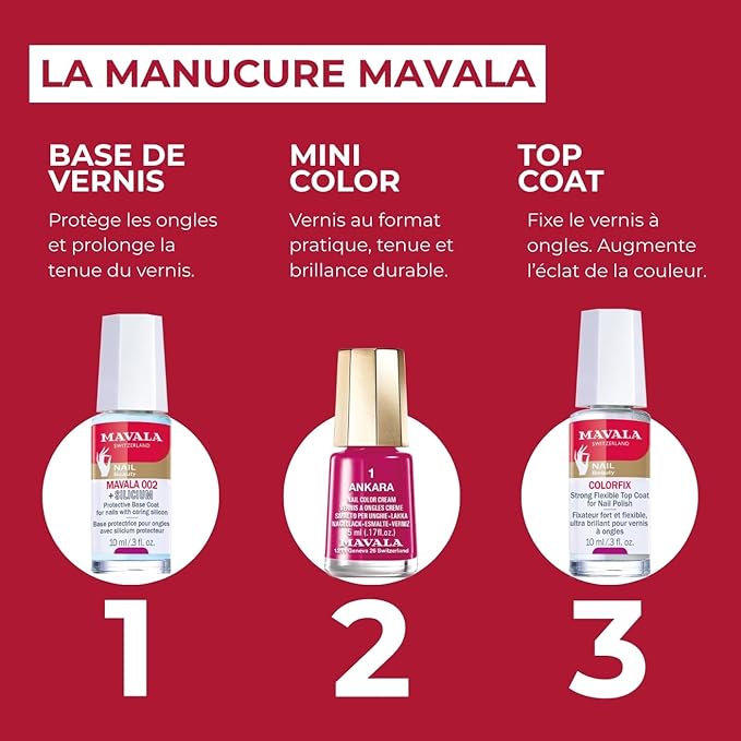 Mavala Nail Shield, 2 Count, Phase 1 & 2, Clear Nail Polish Top Coat, Nail Strengthener, Nail Growth & Nail Hardener Treatment, Nail Care and Repair for Brittle or Split Nails