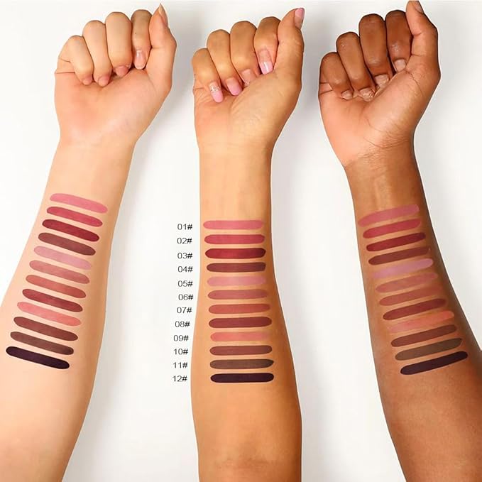 2-IN-1 Lipstick Lipliner, Velvet Matte Finish, Smooth & Plump, 12 Universal Lip Color-Nude Pink Rose Mauve Berry Plum, Creamy Formula for Lip Makeup, All-Day Wear, Cruelty-Free (#09 DUSTY CORAL)
