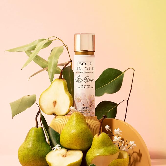 So...? Unique White Blossom Body Mist - Floral Vanilla Perfume for Women - Over 800 Sprays, Lasting 6 Hours - Ideal Gifts for Women - 5.1 oz