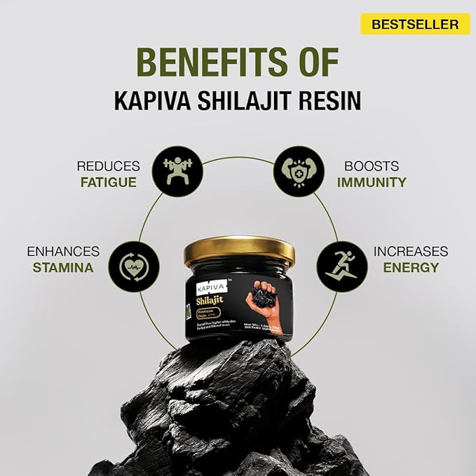 Kapiva 100% Authentic Himalayan Shilajit Resin (30gmx2), High Potency for Men & Women | 80+ Trace Minerals, Upto 70% Fulvic Acid | Authentic | Natural Energy & Immune Support