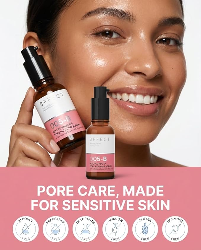 Niacinamide 5% Pore Refining Serum - Minimizes Pores & Controls Oil for Oily & Sensitive Skin - Gentle, Non-Sticky Facial Skincare - 1 Fl Oz / 30ml