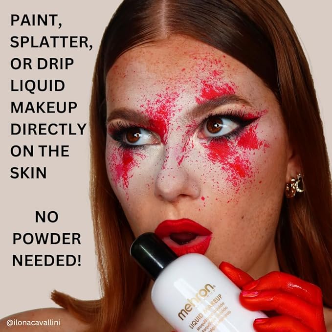 Mehron Makeup Liquid Makeup | Face Paint and Body Paint Perfect for Halloween, Cosplay I Air Brush Compatible 4.5 oz (133 ml) (PINK)