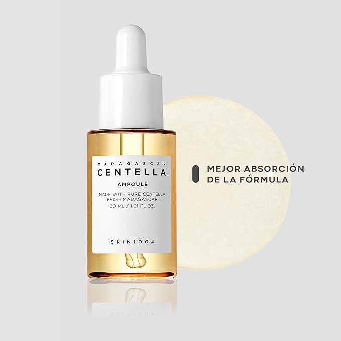 SKIN1004 Madagascar Centella Ampoule Korean Face Serum with Centella Asiatica, Hydrating and Moisturizing Care, Soothing Facial Serum for Skin Balance and Glow, Korean Skin Care (1.01 fl.oz (30ml))