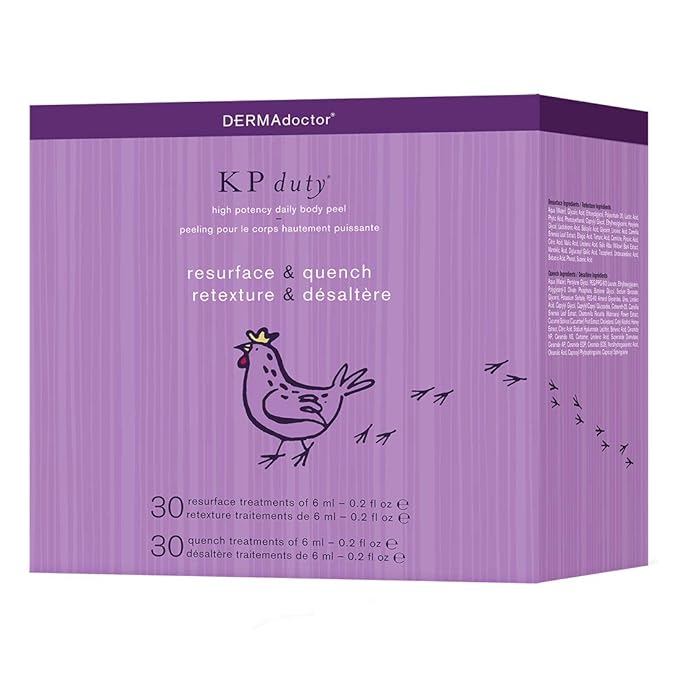 KP Duty High Potency Daily Body Peel by DERMAdoctor for Women - 30 x 6 ml Pads