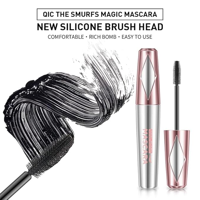 My Amazing Lashes Mascara,4D Silk Fiber Volume And Length Mascara,Waterproof & Sweatproof Long Lasting,Create Natural Look Of Lash Extensions (Black, 2PCS)