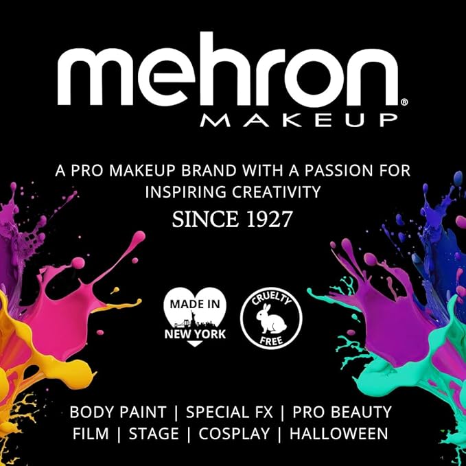 Mehron Makeup Paradise Makeup AQ Pro Size | Stage & Screen Performance, Face & Body Painting, Beauty, Cosplay, and Halloween | Water Activated Face Paint, Body Paint 1.4 oz (40 g) - Dark Green