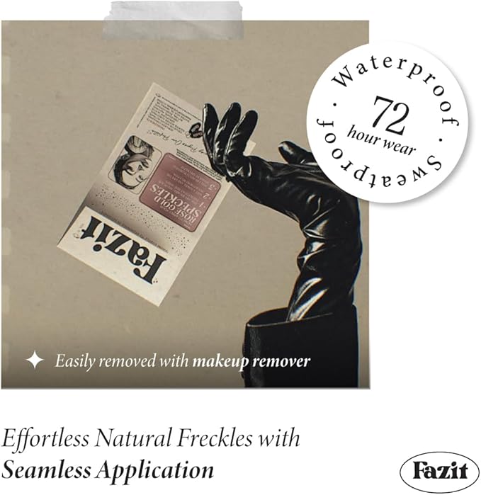 Fazit Makeup Patches - Rose Gold Speckles - Glow Up Make-Up Patches - Cute Glitter Makeup Accessories for Women - Cosmetic Glitter for Face