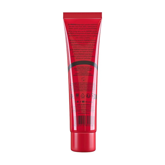 Dr. PawPaw Multipurpose Soothing Tinted Balm - Lip Balm for Lips, Cheeks, Eyes – Tinted Lip Balm - Lip Moisturizer with Pawpaw - Ultimated Red - 0.84 oz